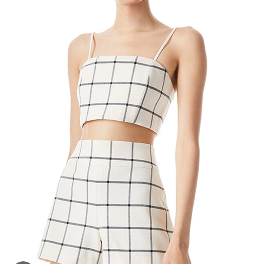 Donald High Waisted Short Off White & Black